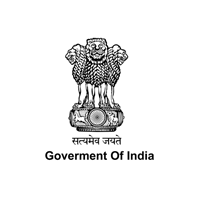 Government of india Logo in black outlining along with grey background