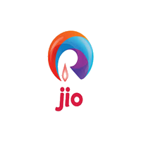 Jio telecome industry logo with grey background