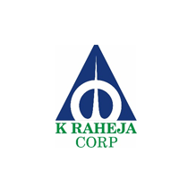 k Raheja corp logo in Blue and green color